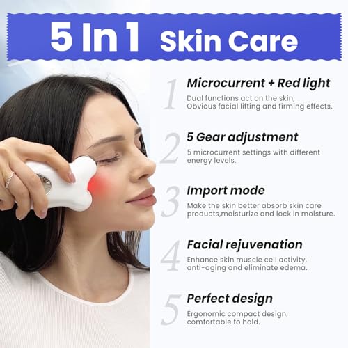 Gunfay GUNFAY-O1 Microcurrent Facial Device,Latest Red Light Technology,Enhances The Ability To Lift The Face And Tighten The Skin,Usb Red Light Device thumb #2