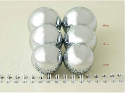 Bolas de Baoding sólidas de acero inoxidable 304 de 1.181 in - 2.362 in para relajación de fortalecimiento de muñeca (1.772 in, 2 unidades)