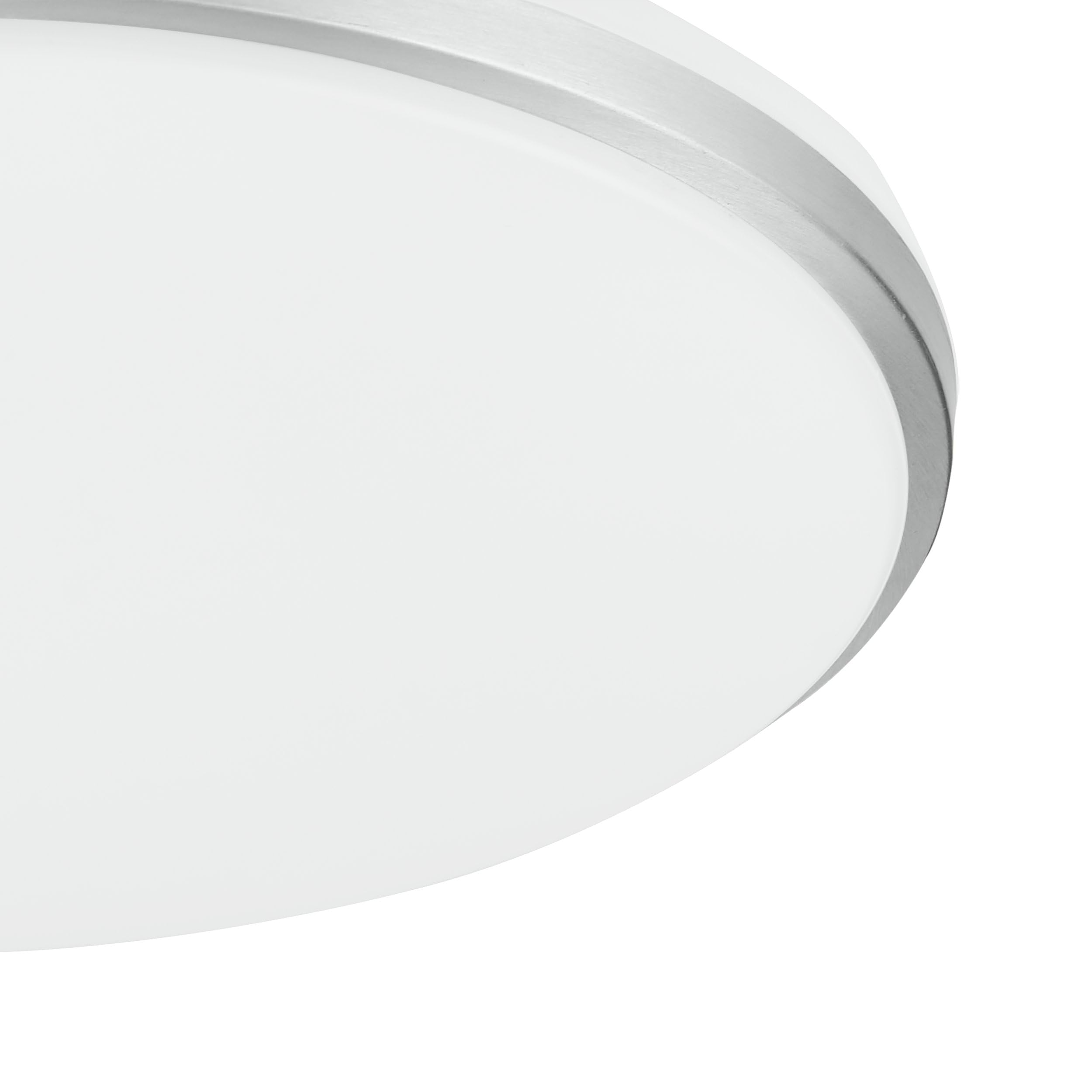 Eglo LED lampada da soffitto esterna Margidore, bianco caldo-freddo, luce decorativa balcone, apparecchio terrazza, plastica e metallo argento e bianco, IP54, Ø 34 cm