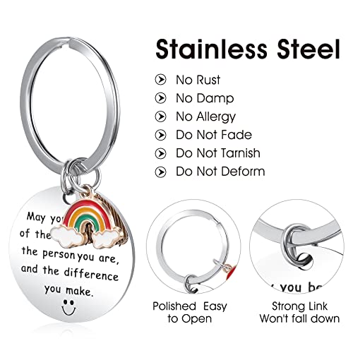Ouligay Thank You Gifts for Women, Teacher Keychain Employee Staff Appreciation Gift for Coworker Leaving Going Away Goodbye Farewell Thank You Gifts for Social Worker Team Colleague Mom Mothers Nurse - Image 3