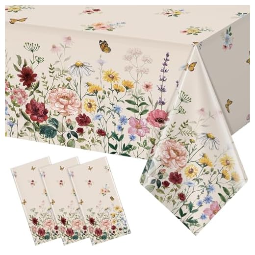 21+ Delightful Garden Tea Party Ideas for Your Next Event 3 3 Pcs Spring Floral Tablecloth, Butterfly Wildflower Plastic Disposable Tablecloth Rectangle Table Covers for Easter, Birthday, Wedding, Mothers Day Tea Party Supplies and Decorations,54 x 108 Inch