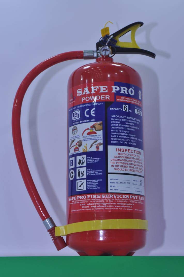 JK- ABC Type 6kg ISI Marked Fire Extinguisher Multipurpose Dry Chemical (Safe-Pro)