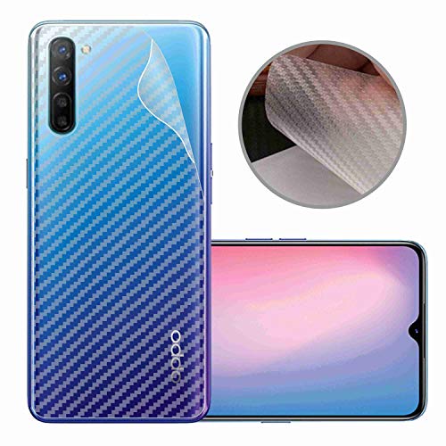 Image of Compatible with Oppo Reno 3 Back Screen Protective Film Carbon Fiber Skin Transparent Screen Guard Sticker