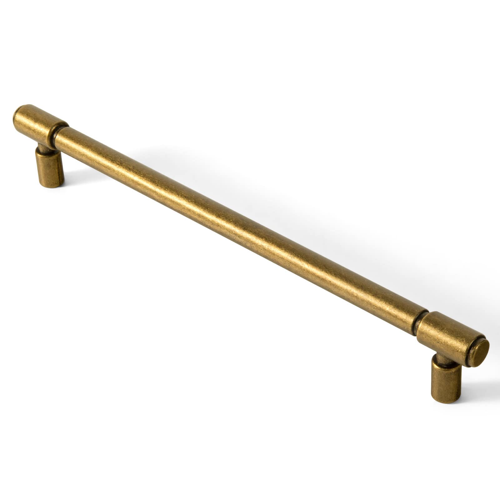 Goo-Ki 6 Pack 10.08"(256mm) c-c Kitchen Cabinet Hardware Antique Brass Drawer Pulls - Retro Brass Bar Handle for Dresser Cupboard, Vintage Bronze Pull