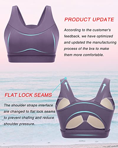 Image of RUNNING GIRL High Impact Sports Bras for Women,Racerback Running Bra Workout Crop Tank Tops Longline Sports Bra Push up