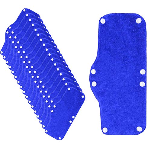 Alpurple Cotton Reusable Hard Hat Sweatband- Washable Snap on Sweat Band Liner, Sweat Absorber Terry Sweatband with Liner Snap,Hard Hat Accessories (24pcs)