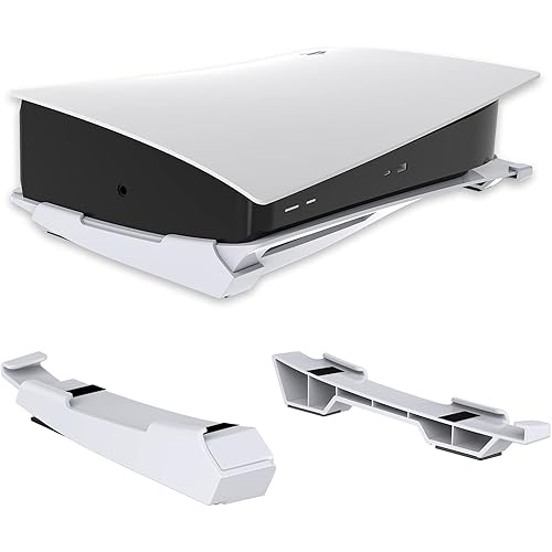 NexiGo PS5 Accessories Horizontal Stand, [Minimalist Design], PS5 Base Stand, Compatible with PlayStation 5 Disc & Digital Editions, White