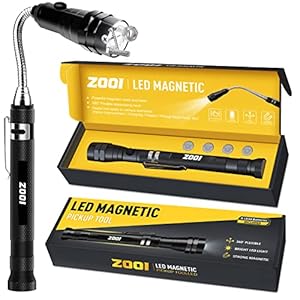 ZOOI Gifts for Men, Gadgets for Men Telescopic Magnetic Pickup Tool with LED, Mens Gifts for Dad, Stocking Fillers for…