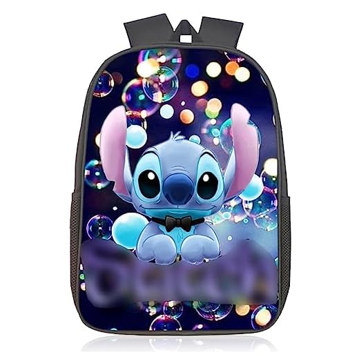 Ksopsdey Mochilas Escolares Stitch, Mochila infantil Stitch, Mochila Escolar de Dibujos Animados en 3D Mochilas Escolares Anime, Mochila de Viaje Mochila Deportes al Aire Libre Mochila para Niños
