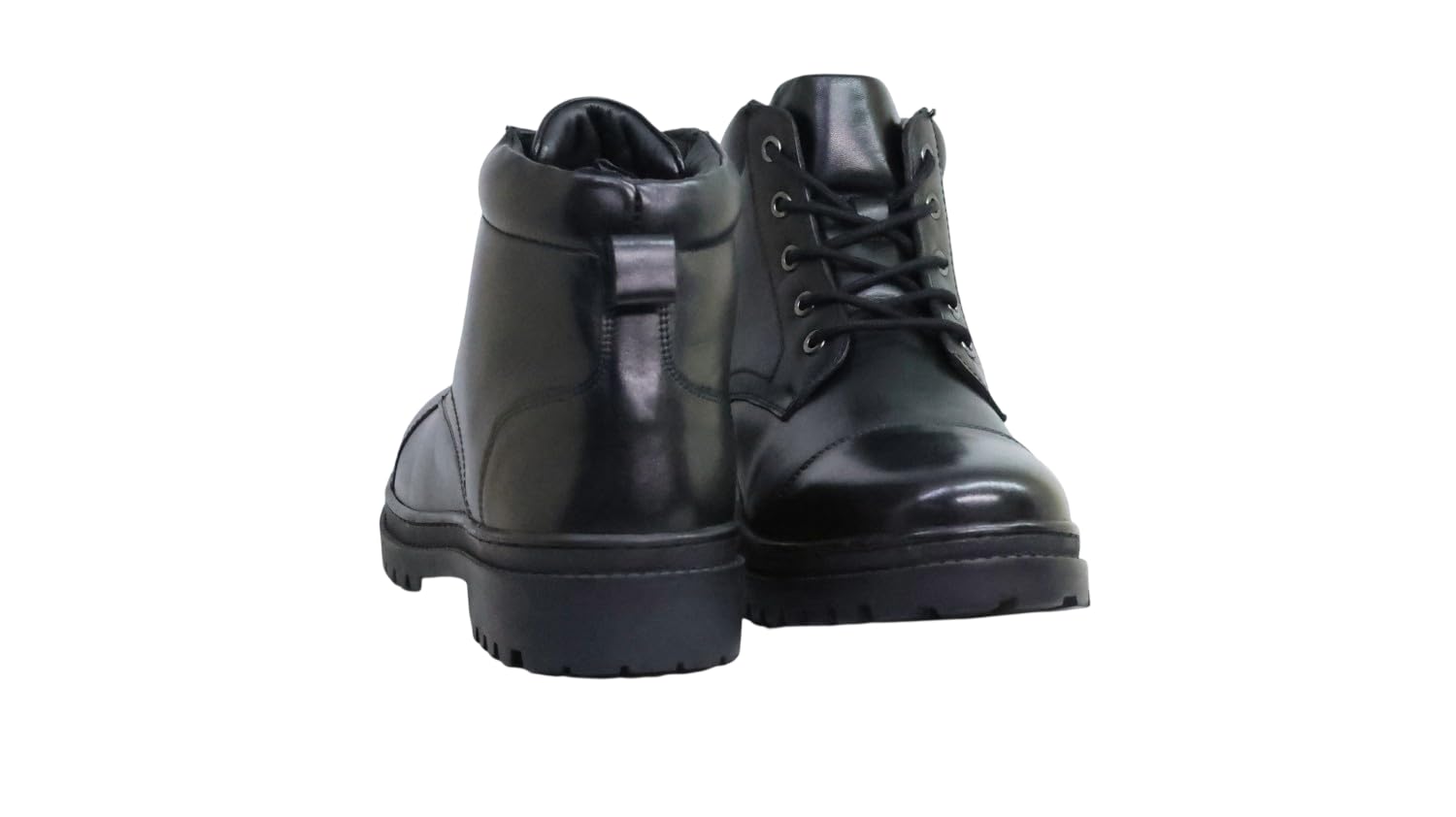 Synthetic Leather Boot for Women | Stylish Design with Thick Anti-Slip Durable Sole | Comfortable & Long-Lasting Use | Easy Slip-On Fit, High Grip & Lightweight | Ideal for Office Use - Black-image-24