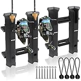 Fishing Rod Holder, Rod Holder Rack with 6-Inch Ball Bungee Cords and Screws – Portable Fishing Pole Holders Rack for Boats, Yachts, Kayaks, Garages, Coolers, Trailers, Trucks, and Wall Mounting