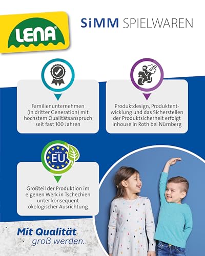 Lena 04610 - Worxx Muldenkipper Mercedes Benz Arocs, ca. 45 cm, Baustellen Spielfahrzeug für Kinder ab 3 Jahre, robuster Kipper LKW mit verriegelbarer Kippmulde und beweglicher Heckklappe