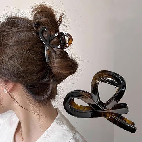 GOODCHI ヘアクリップ ヘアアクセサリー 小さめ 軽い 強力 髪留め クリップ 可愛い 韓国風 おしゃれ 大人 hair clip 日常 お風呂 女性用 (ライトべっ甲)