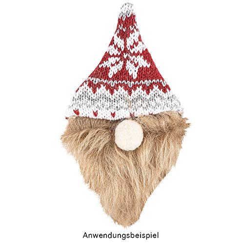 Ideen mit Herz Kunstfell-Band | Fellstoff | 12cm breit | 2m lang | ideal zum Basteln, Nähen, Dekorieren | Tischläufer (hellbraun)