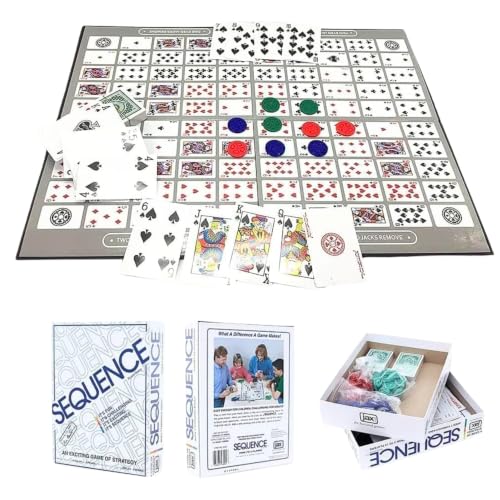 Image of Tickles Jumbo Sequence Strategy Board Game with Large Foldable Mat | Educational Indoor Outdoor Party Game for Kids & Adult (Ages: 7+ Years, Players: 2-12+)