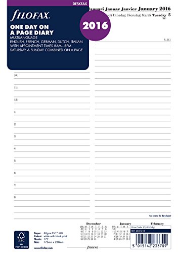 Télécharger Filofax Deskfax Jour par Page Agenda 2016 Francais PDF