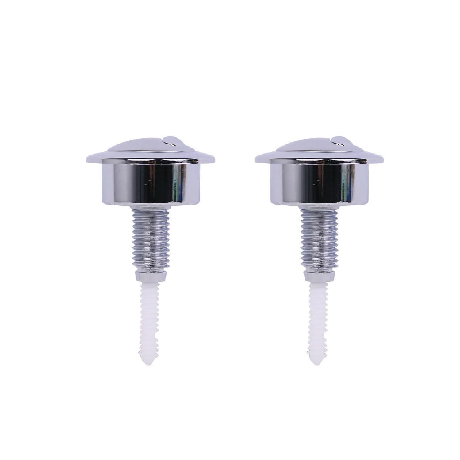SEBA Home Dual Flush Toilet Button Compatible with Optima 49 โ Chrome-Plated Replacement Flush Valve โ Water-Saving Push Button for Cistern โ Easy Install (Pack of 2)