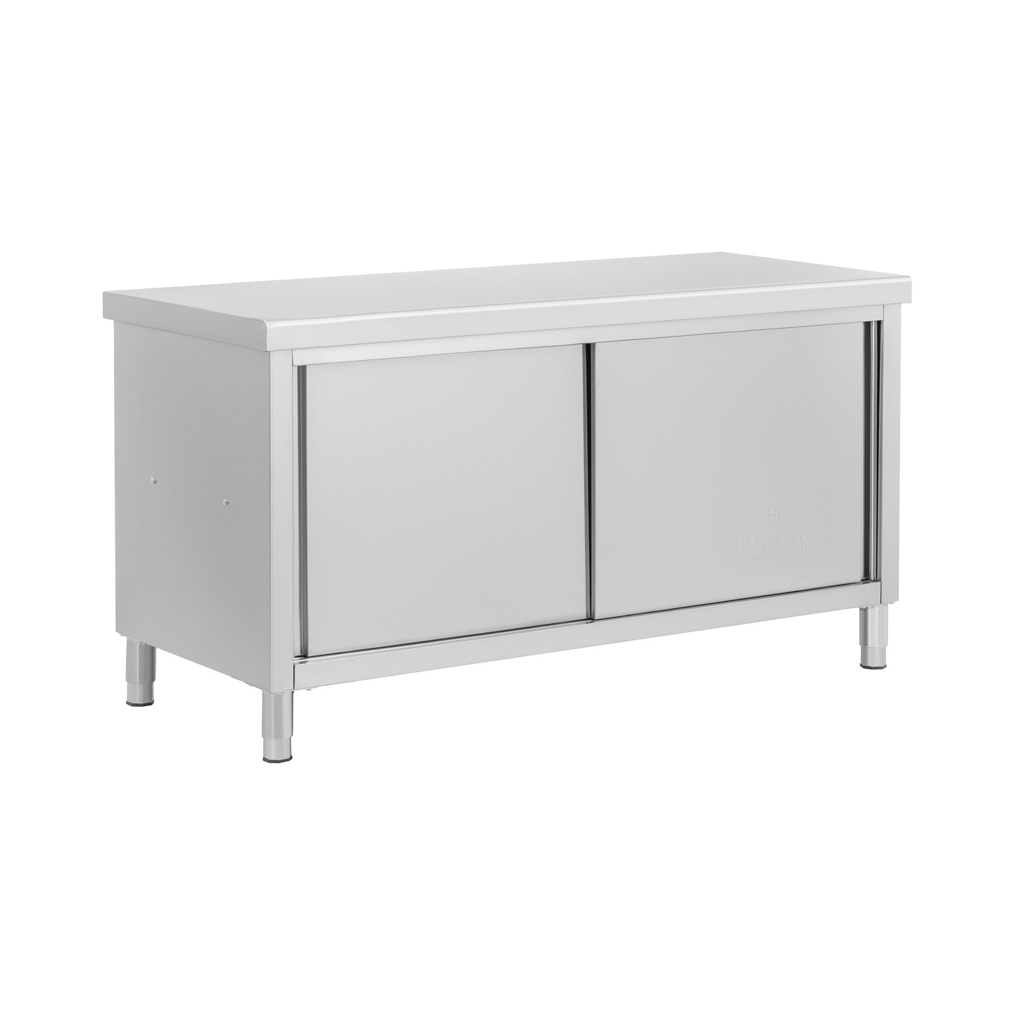 Royal Catering Mueble Neutro de Acero Inoxidable con Pasaplatos - ECO - 160 x 70 cm - 500 kg