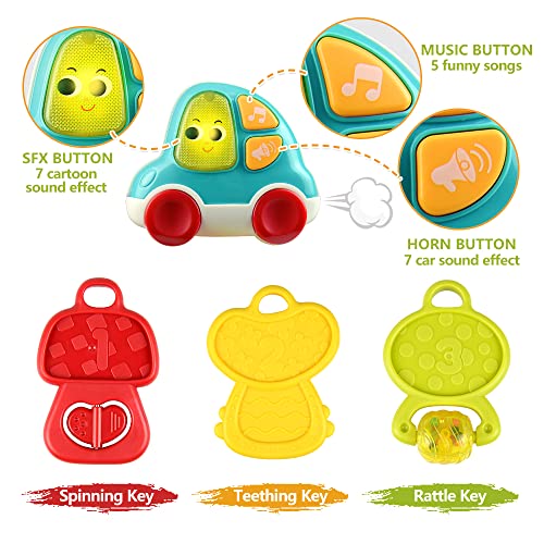 Woby Baby Musical Phone Toys, Infant Keys Toys, Electronic Toys Early Learning Educational Preschool Pretend Play Set With Flashing Lights And Sounds For 1 Year Old Baby Toddler #TOP3