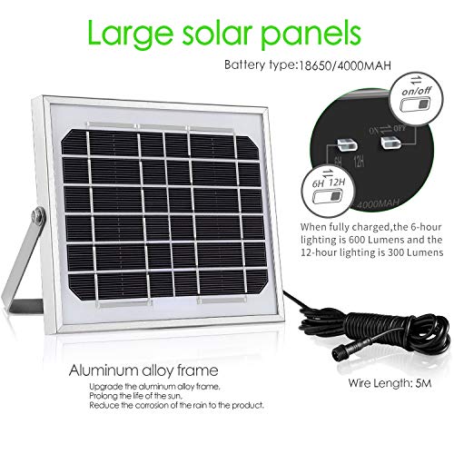 CLY 60 LED Solar Lights, Outdoor Security Floodlight, 300 Lumen, IP66 Waterproof, Auto-induction, Solar Flood Light for Lawn, Garden