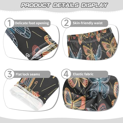 Toddler Girls Leggings Printed Yoga Pants Leggings Blue Orange Butterfly for Kids3