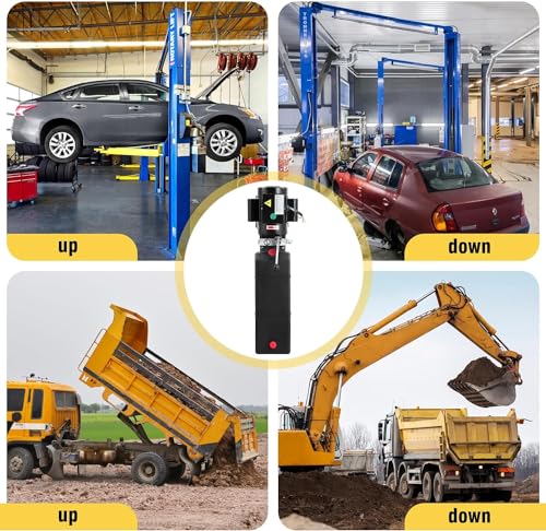 Image of Garvee Hydraulic Power Unit, 220V 15 QT Car Lift Hydraulic Pump Power Unit, Single Phase Hydraulic Power Unit, with 14 L Plastic Tank, Electric Hydraulic Power Unit, Used for Car Maintenance