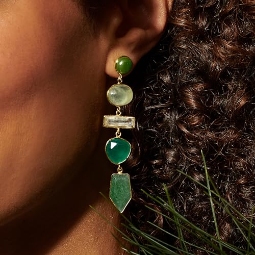 Ross-Simons Multi-Gemstone and 5.25 ct. t.w. Prasiolite Drop Earrings in 18kt Gold Over Sterling3