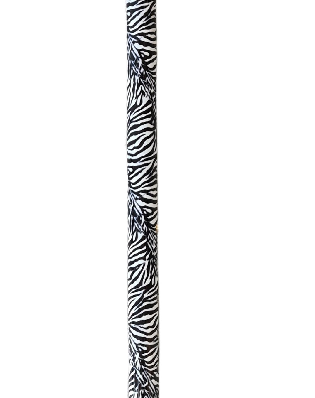Stock-Fachmann® Leichtmetall Gehstock Zebra Alu Gehstock Kunststoff- Derbygriff Mit Dämpfungspad Aus Gummi 10- Fach Höhenverstellbarer Gehhilfe Von 76cm Bis 98cm Eigengewicht 350g Belastbar Bis 100kg