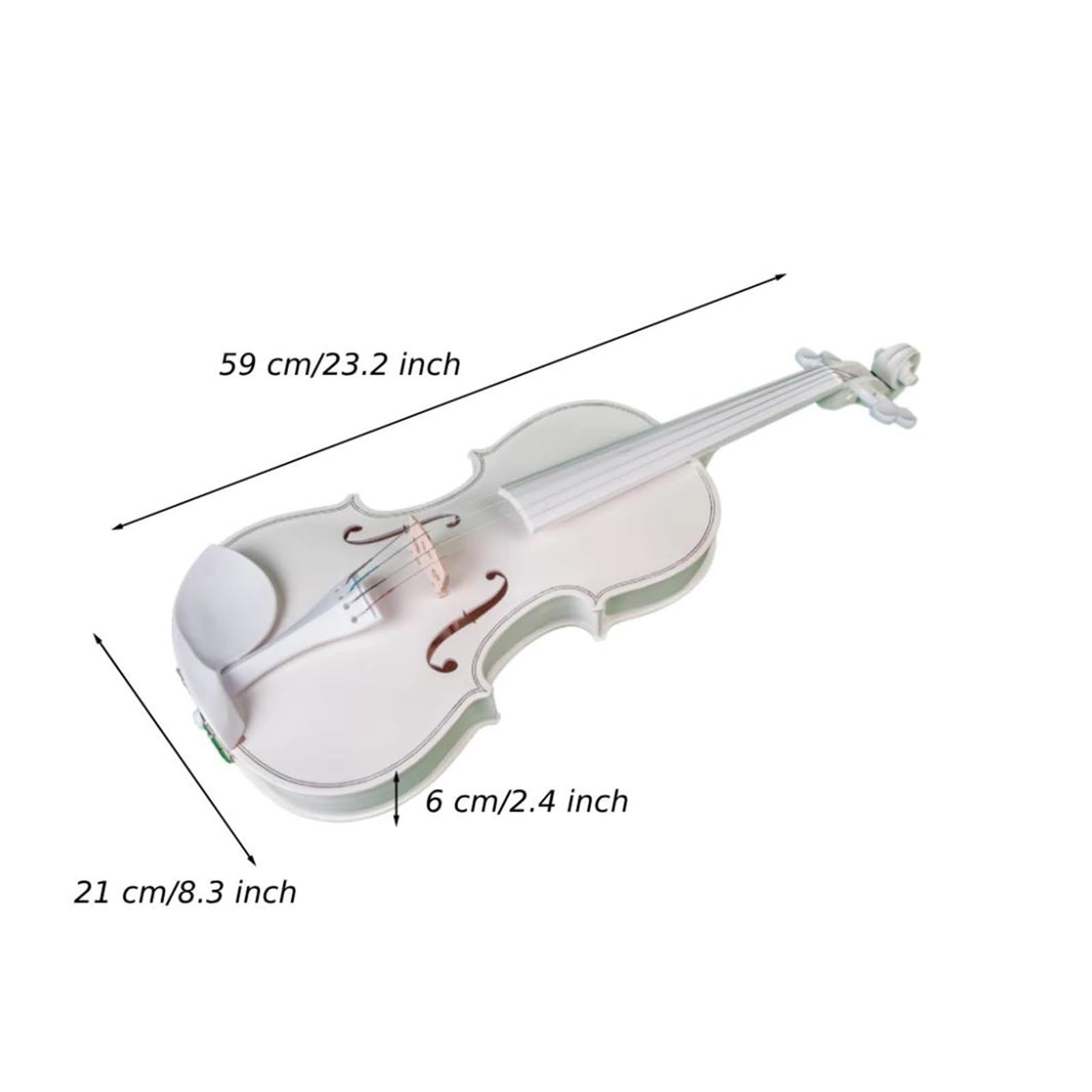Violino Acustico 4/4 Fatto A Mano Per Principianti Set Con Custodia Per Archetto E Ponticello Strumento A Corda Violino