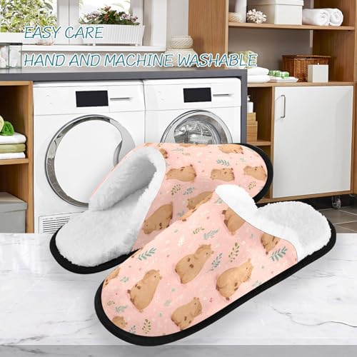 Brown Cartoon Capibara Slippers For Women Men Soft Memory Foam Non-Slip Animal Winter Indoor House Shoes Travel Slipper3