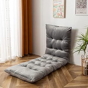 Futon Matras Lang bankkussen, fluweel enkele gevoerde mat leeshoekkussen, dikte 4″massieve kleur vloerbed ligbodemmatras Speelmat Japanse futon, beige, 26×76 inch, Sbotton (Color : A)