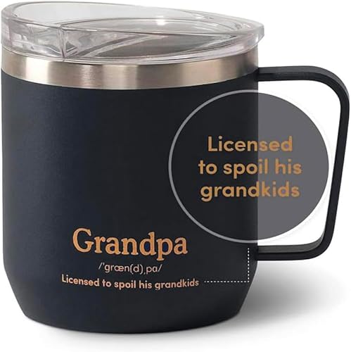 VAHDAM, Taza para abuelo (10.1 fl oz10.1 onzas), taza de té y café reutilizable azul oscuro, regalos para abuelos, acero inoxidable 188, vaso de VAHDAM, Taza para abuelo (10.1 fl oz10.1 onzas), taza de té y café reutilizable azul oscuro, regalos para abuelos, acero inoxidable 188, vaso de