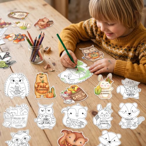 30 PC Fall Animals Color Your Own Magnets - image 6