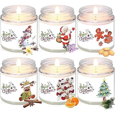 MTLEE 6 Pcs Christmas Candles Cover