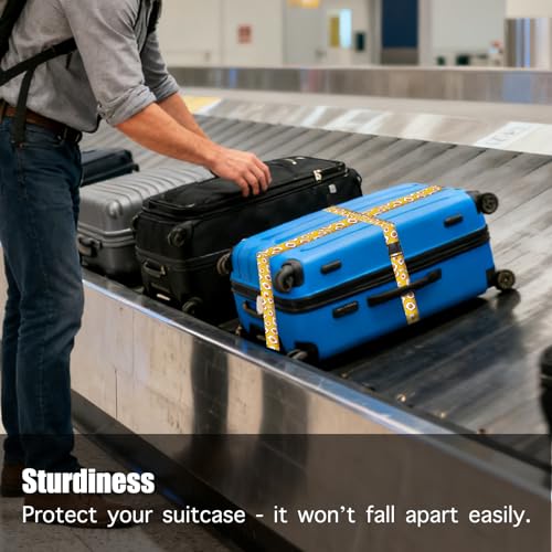 Image of Nuxovilar Luggage Straps Set for Suitcase 1.96x90.5in Polyester