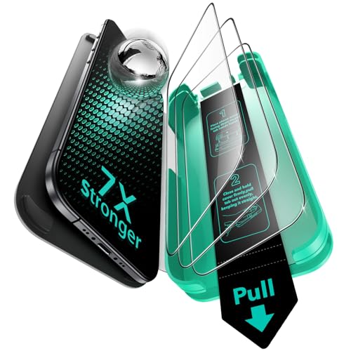 Amazon | 【3秒で完成・50kg耐衝撃】ESR iPhone Air ガラスフィルム 3