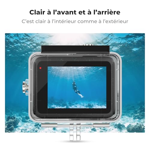 Boîtier étanche 60M pour GoPro Hero 13 12 11 10 9 Coque de Plongée