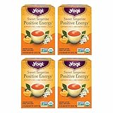 Yogi Sweet Tangerine Positive Energy Tea - 16 Tea Bags per Pack (4 Packs) - Organic Tangerine Energy Tea - Includes Black Tea Leaf, Yerba Mate Leaf, Ashwagandha Root & More