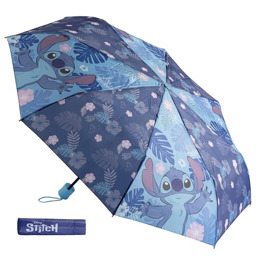 Undercover - faltbarer Regenschirm Disney Stitch – Taschenschirm mit Schutzhülle - 94 cm Durchmesser - Leichtgewicht und ideal für Kinderhände Undercover - faltbarer Regenschirm Disney Stitch – Taschenschirm mit Schutzhülle - 94 cm Durchmesser - Leichtgewicht und ideal für Kinderhände