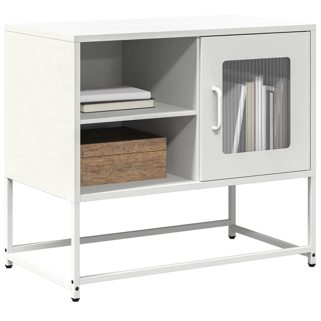 SYDE Mobile TV in acciaio bianco, 68 x 39 x 60,5 cm