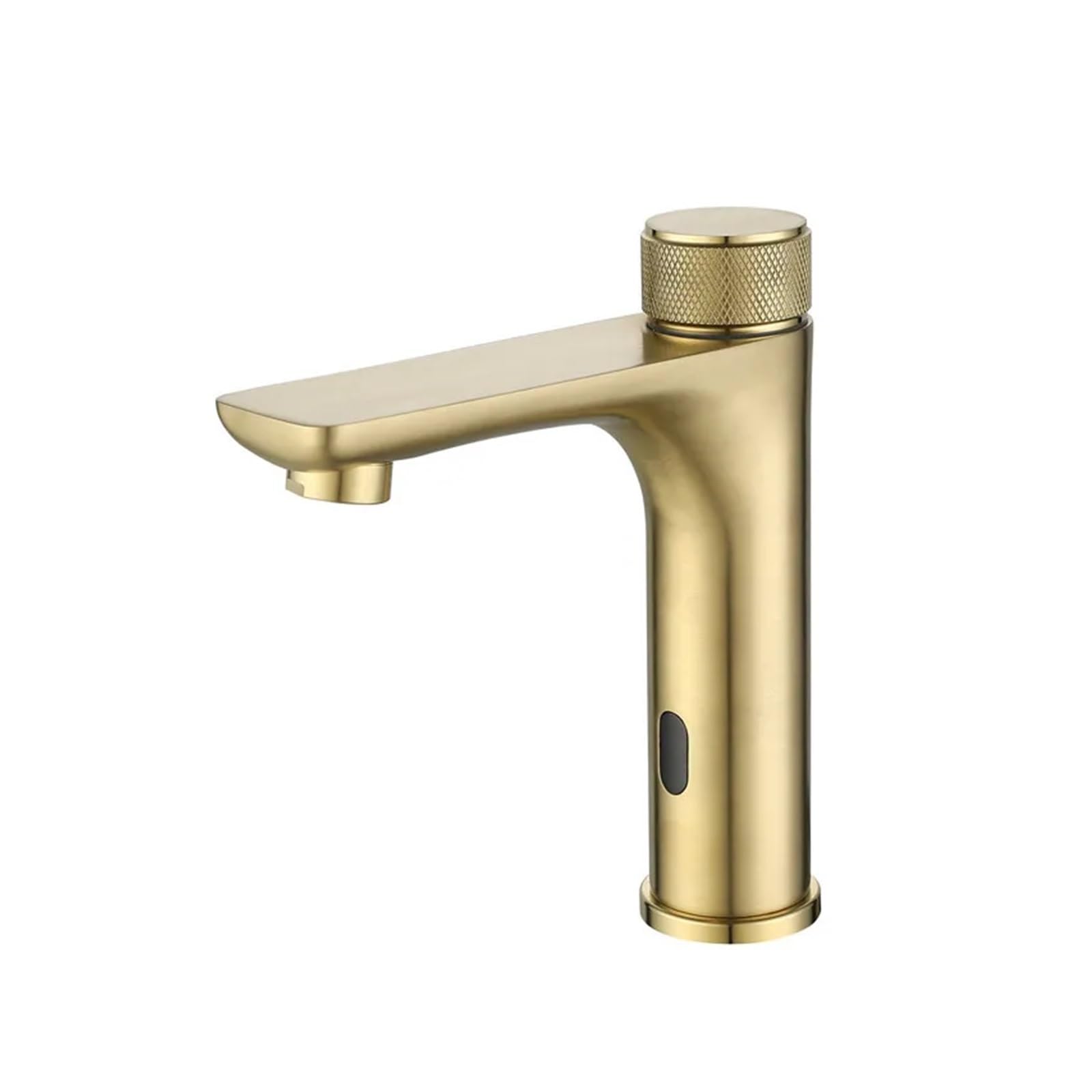 Grifo de agua de inducción para baños modernos, lavabo inteligente de acero inoxidable dorado