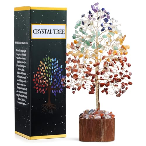 AWARDSEN Chakra Lebensbaum, Mehrfarbig Kristallbaum Kristalle,...