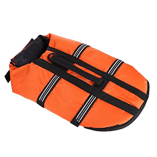 Jayboson Doggy Aqua-Top Dog Life Jacket Swimming Training Swimming Aid for Dogs Vest (Size L)