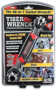 DINACO Tiger Wrench - 48 in 1 Universal Socket Wrench 360 Degree Rotating Head Multifuncation Wrench Works with Spline Bolts,6-12-Point,Torx,Square Damaged Bolts Spanner Tool for Home and Car Repair.