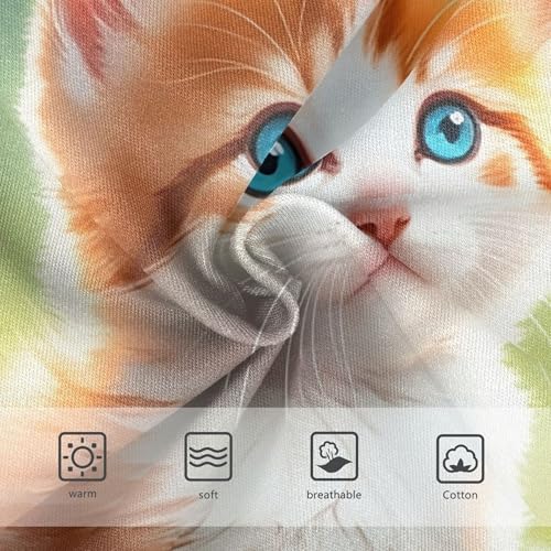 Toddler Girls Underwear 2t Cotton Little Girl Panties Fun Print Kids Briefs Undies Adorable Orange Kitten Colorful3