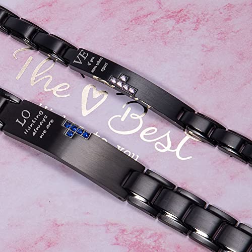 Wolentty Couples Distance Bracelets Love Matching Bracelets Gift for Men Women2