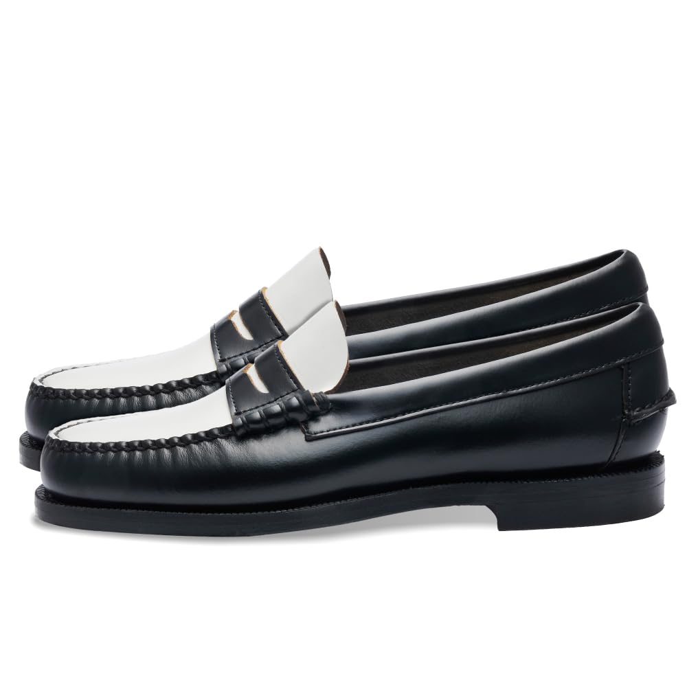 SEBAGO Classic Dan W Mocasín & Zapatos náuticos Mujeres Negro/Blanco Mocasín