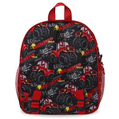 Image of Kids Boys Girls Backpack: Toddler Bag for Preschool Kindergarten Travel, Monster Truck School Bag for 4-6