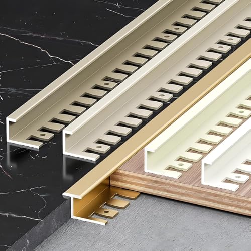 Perfil flexible de escalera, para azulejos, borde flexible para un acabado perfecto, ideal para suelos y bordes de escaleras