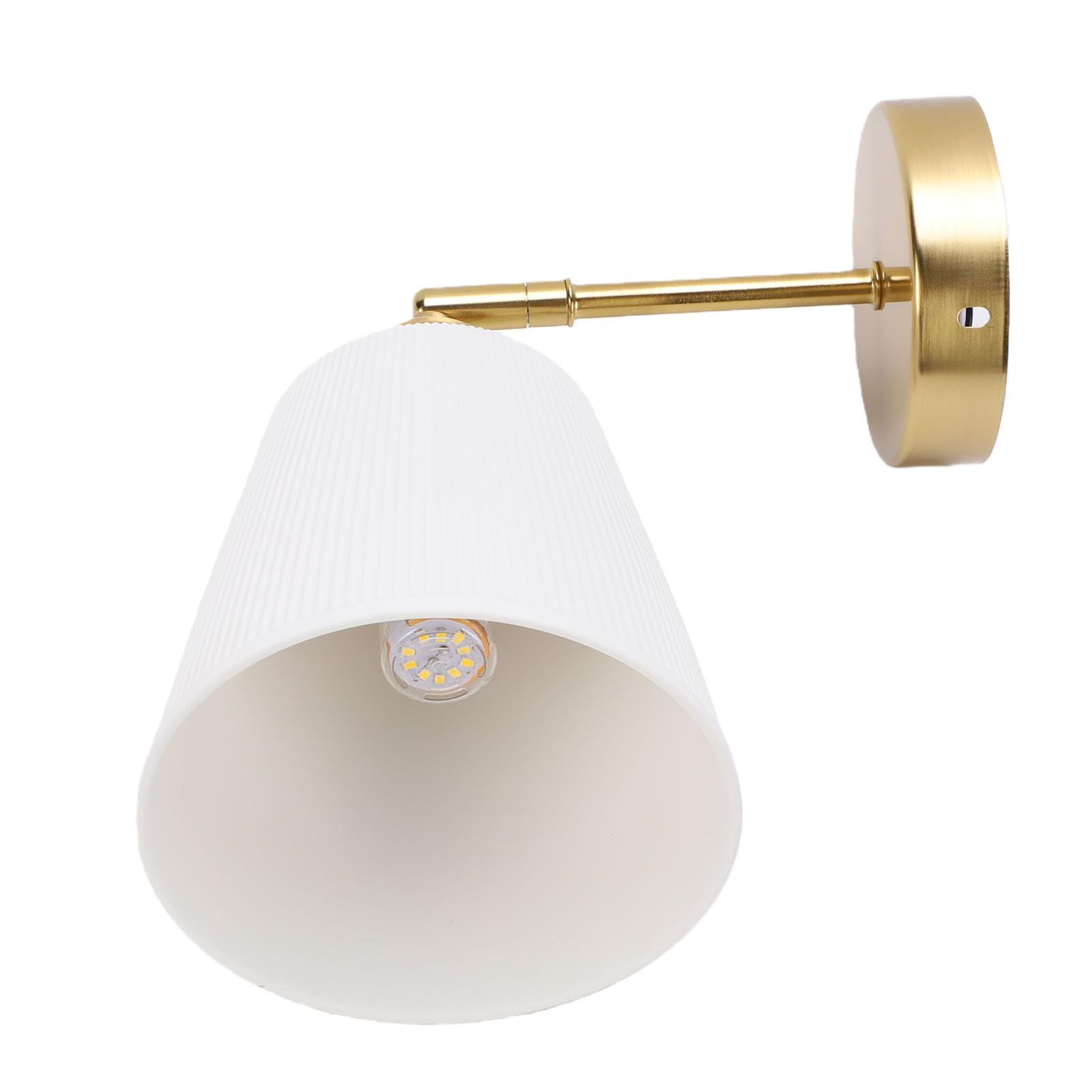 Fafeicy Sconce da Parete Lampada Moderna Montata in Ottone Dorato con Paralume in Ceramica Lampada da Parete a Braccio Fisso 5,7 X 5,1 Pollici per Specchio da Bagno, Camera da Letto, Soggiorno